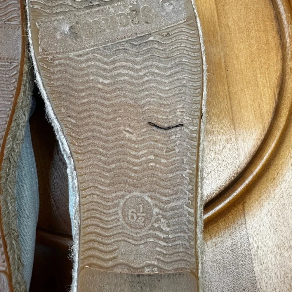 Soludos Size‎ 6.5 Blue and Pink Flamingo Espadrilles